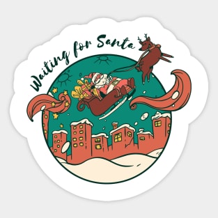 Waiting For Santa Sticker